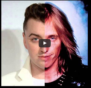 A merged image of Sam Smith and Top Petty to illustrate their songs are similar.